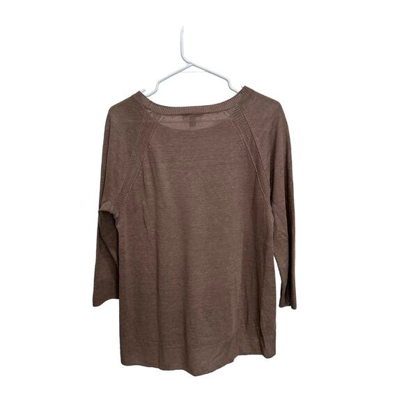 J Crew Lightweight Linen Sweater Brown Women’s Size S - Picture 2 of 4